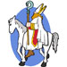 Sinterklaas on a white horse