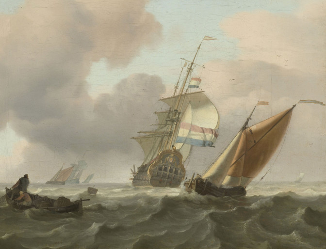 sea with ships