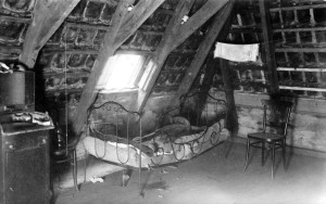 Sagging bed in an attic