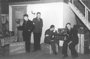 Henk (second man from the left) at Radio Woordes