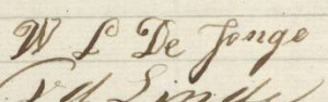 1849 signature Willem Lucas de Jonge