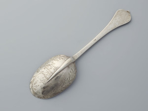 Silver spoon commemorating the birth of Geertje Geerts Heslinga
