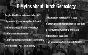 11 myths about Dutch Genealogy