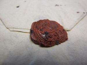 wax seal on letter