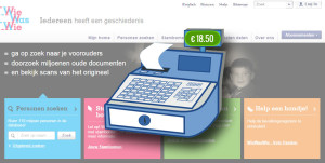 WieWasWie with cash register showing 18.50 euros