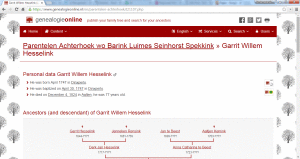 Genealogie Online screenshot