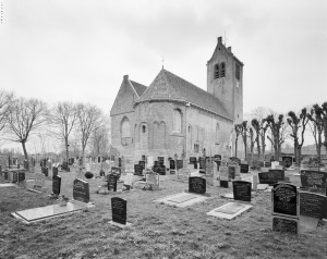Church surrounded by graves