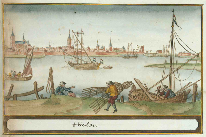 Fishermen in front of Tholen harbor. Credits: Atlas Schoemaker, collection Geheugen van Nederland (public domain)