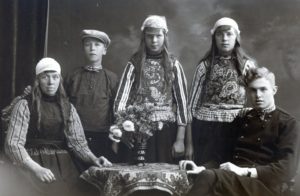 family in traditional costume