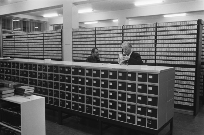 card catalogs in reading room