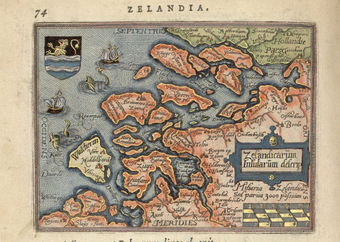 map of the Zeeland islands